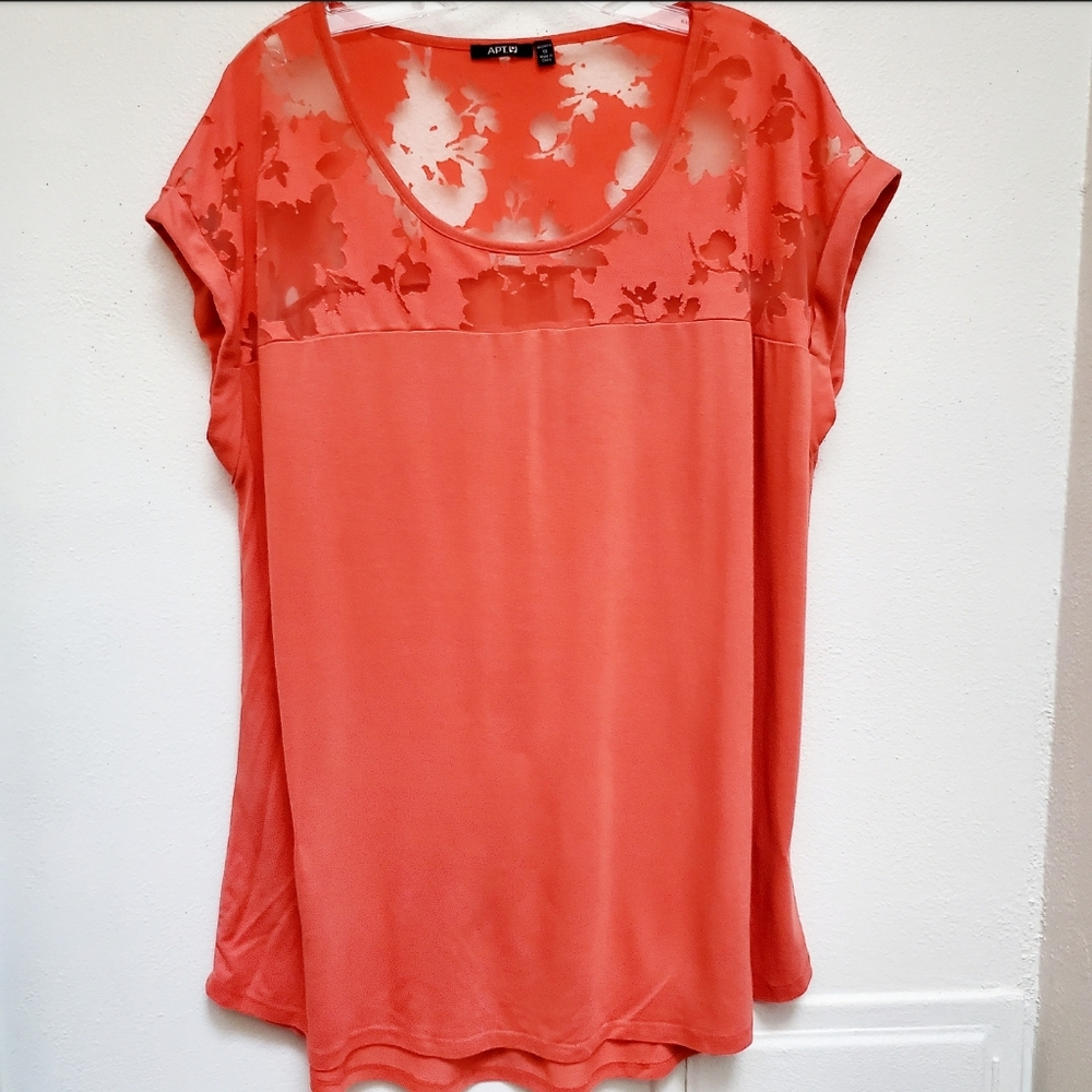 APT 9 Lace Shoulders Top